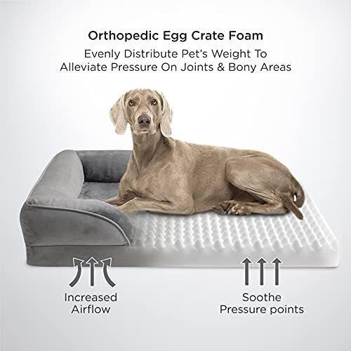 Bedsure Orthopedic Dog Bed, Bolster Dog Beds for Medium/Large/Extra Large Dogs - Foam Sofa with Remo | Amazon (US)
