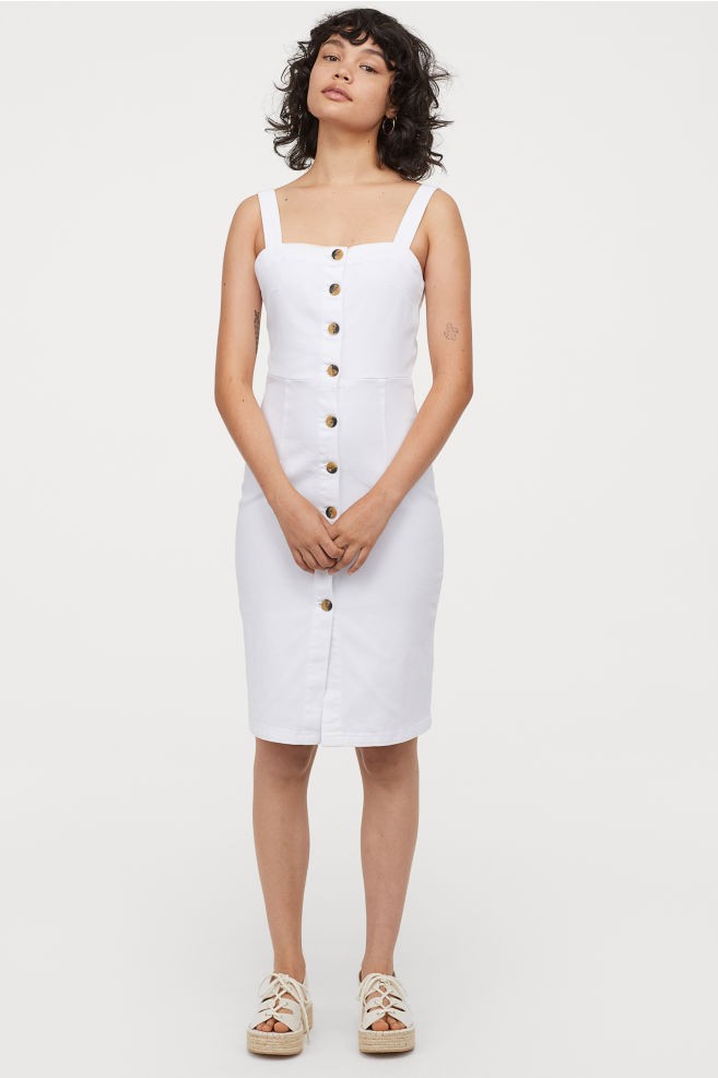 Twill Dress with Buttons | H&M (US + CA)