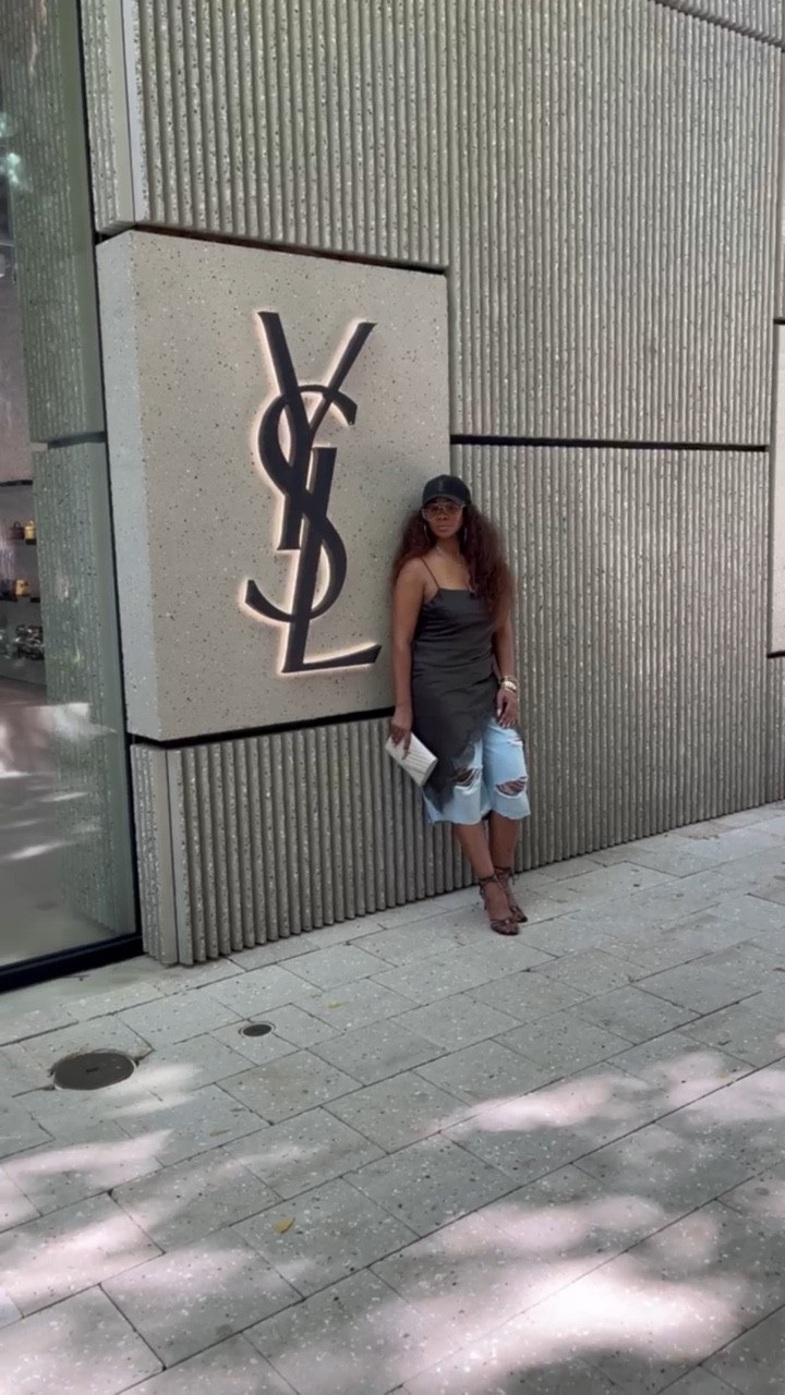 I’m torn between being a YSL girlie or Celine girlie 😩 dress @Zara, jorts @Zara (cut by me), hat, purse and shoes @ysl! #ootd #styleinspo #style #artbasel 

#LTKOver40 #LTKTravel #LTKootd