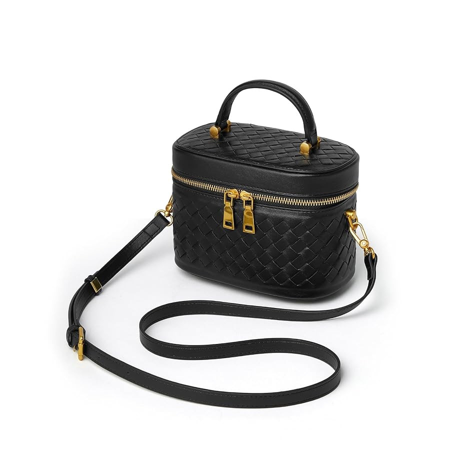 DAILANDO Small Top Handle Box Purse for Women Designer Woven Tote Crossbody Handbag With Long Adj... | Amazon (US)