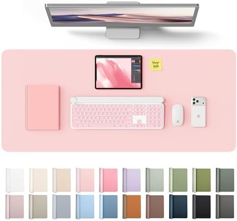 YSAGi Leather Desk Protector, Office Mat, Large Mouse Mat, Non-Slip PU Leather Blotter, Laptop De... | Amazon (US)