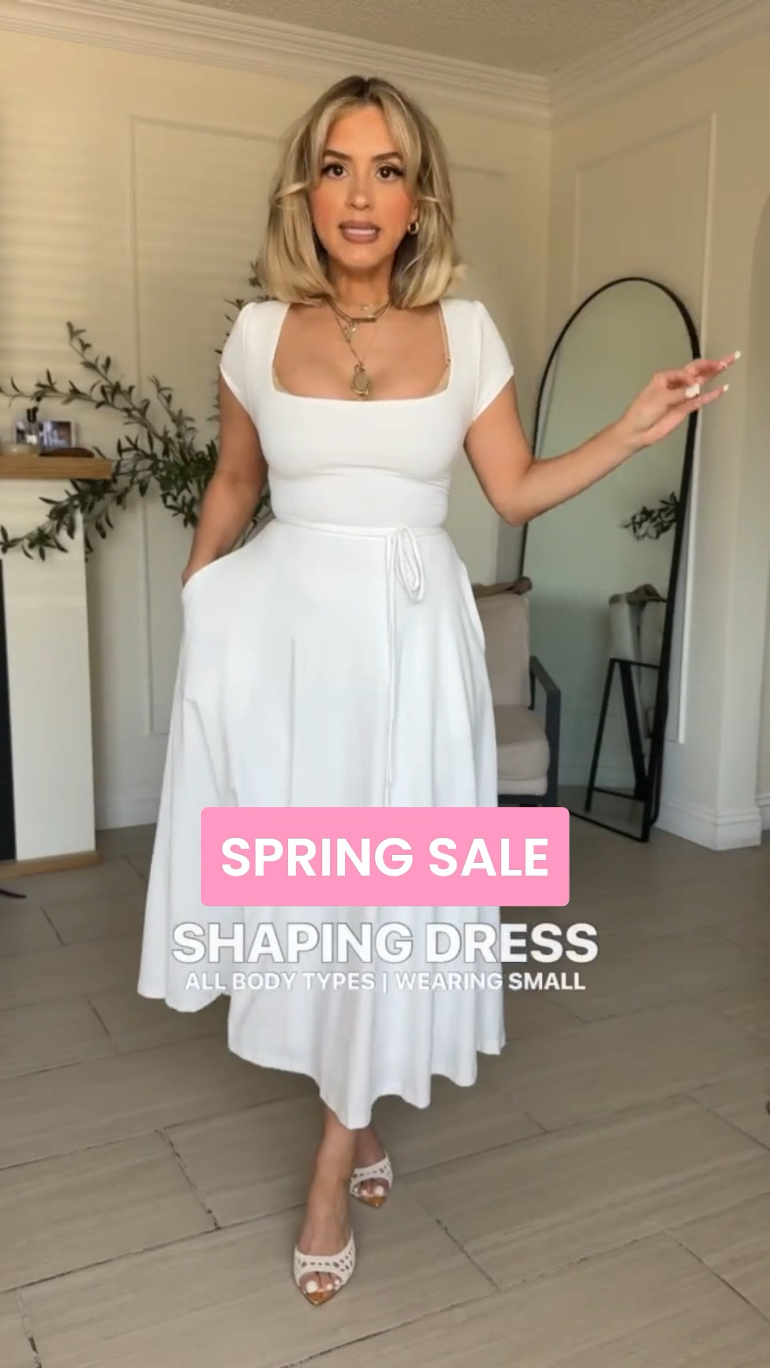 AMAZON SPRING SALE!! Obsessed is an understatement 🙊🔥🔥🔥 

✔️I'm wearing small
✔️ great stretch and compression
✔️ waist belt is adjustable
✔️ square neckline so flattering you will not need a bra with this
✔️ the perfect length definitely petite and tall girl friendly because it'll look great at any length! 
✔️ amazing for so many different occasions, baby showers, birthdays, brunch, holiday events, etc. 

#LTKSaleAlert #LTKootd #LTKgrwm