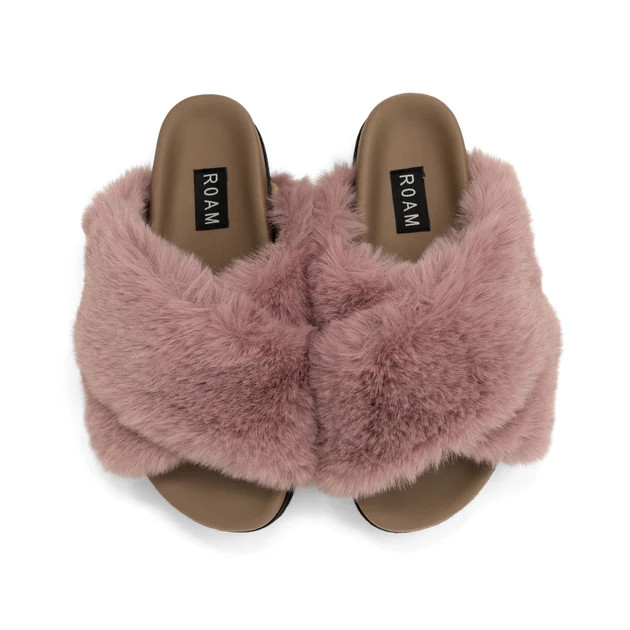 ROAM CLOUD SLIPPERS ROSE FAUX FUR | ROAM