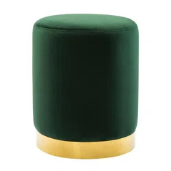 Willa Arlo Interiors Vickey 15" Velvet Round Standard Ottoman | Wayfair | Wayfair North America