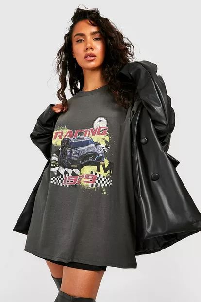 M-Sport Racing License Oversized Printed Graphic T-Shirt | Boohoo.com (US & CA)