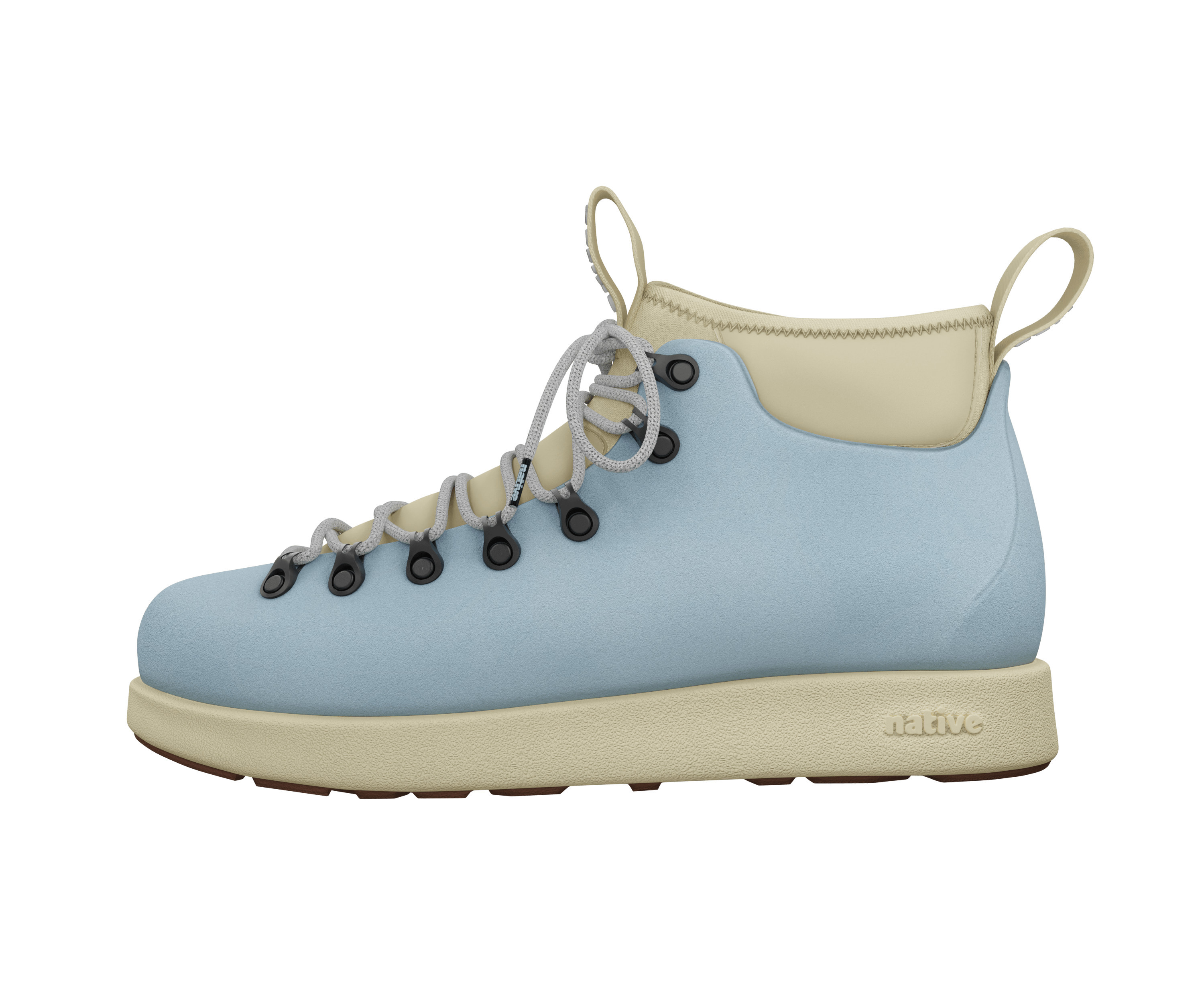 Native Shoes Fitzsimmons Venture Boots in Air Blue/Tapioca Off White | Vegan | EVA | Native Shoes