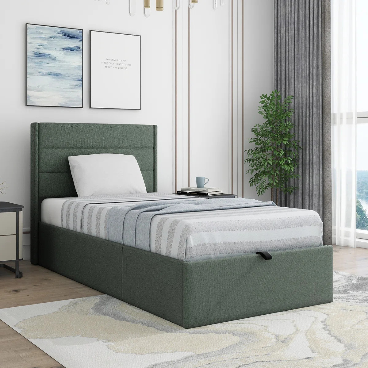 Denicolais Hydraulic Lift Up Upholstered Storage Bed with Winback  Headboard | Wayfair North America