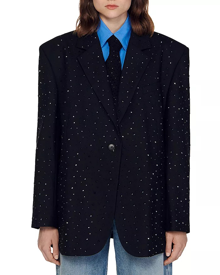 Diamante Notch Collar Blazer | Bloomingdale's (US)