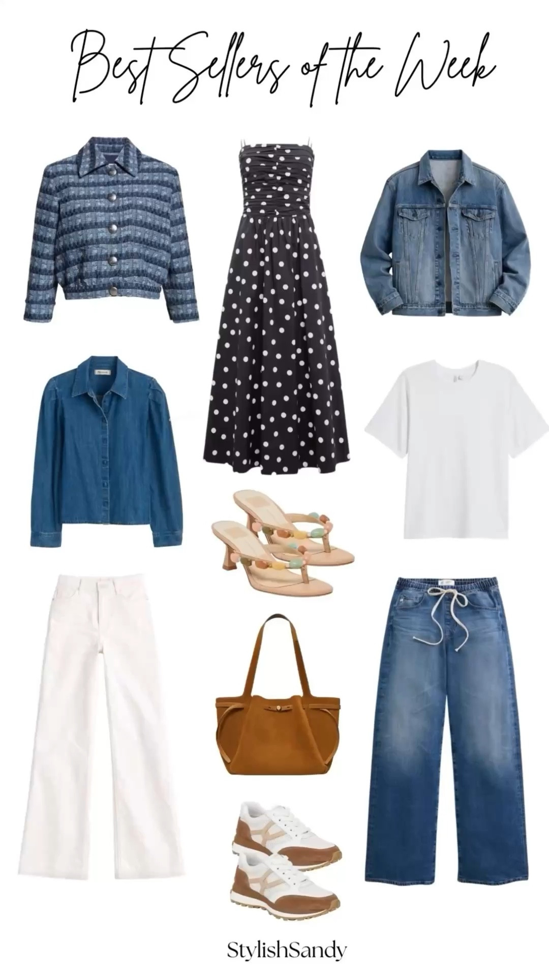 Best sellers of the week. 


Sun dress, jeans, denim jacket. Ecru jeans. Tie-front jeans, denim shirt, beaded herls, sneakers & a relaxed white t-shirt.

#LTKSeasonal #LTKgrwm #LTKOver40