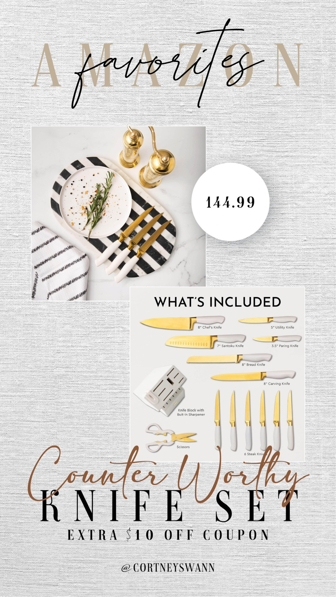Gorgeous set of knives!

#LTKhome #LTKGiftGuide