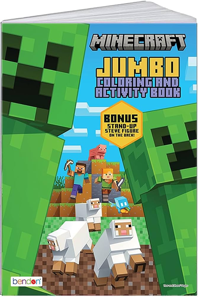 Bendon Minecraft Coloring Book | Minecraft Activity Book | Mine Craft Jumbo Coloring Books | Mine... | Amazon (US)