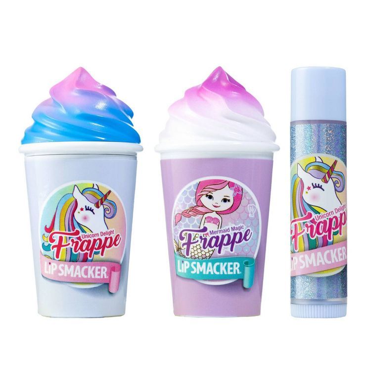 Lip Smacker Beverage Frappe Cup +  Lip Balm - Unicorn/Mermaid - 3pk | Target