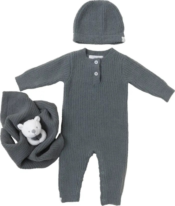 CozyChic® Ribbed Romper, Buddy Blanket & Beanie Set | Nordstrom Rack