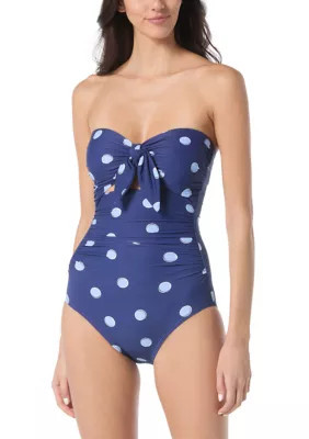 kate spade new york Women's Polka Dot Bandeau One Piece Swimsuit | Belk