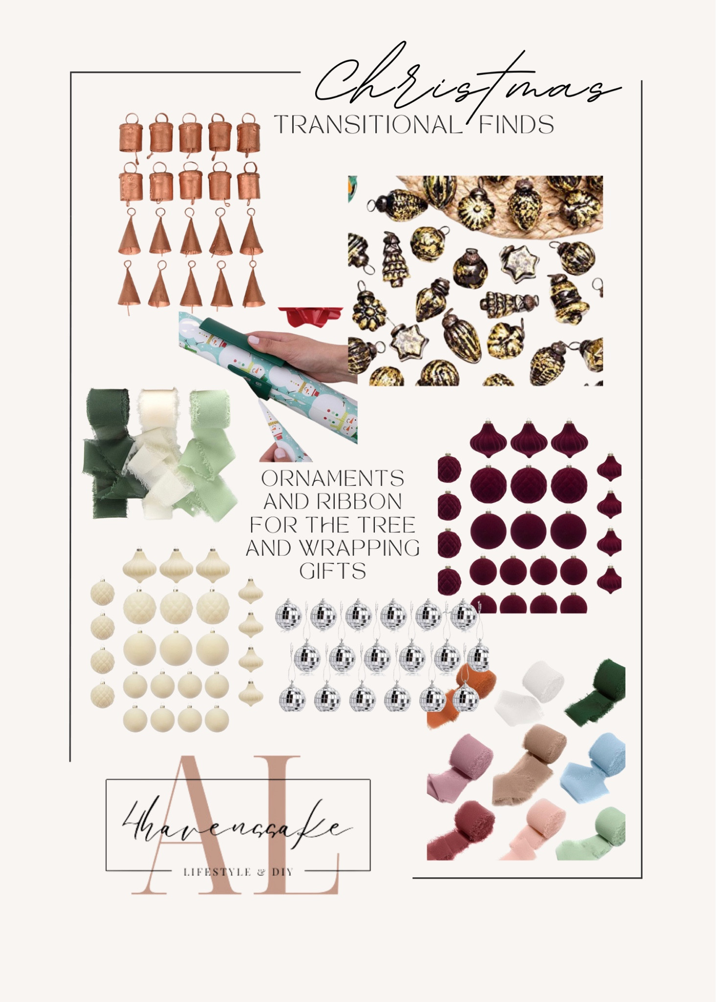 I love finding items that have a multi-purpose use. From mini bells and mercury glass ornaments to ribbon, these items can be used on a tree or are perfect for gift wrapping. 

#LTKGiftGuide #LTKSeasonal #LTKHoliday