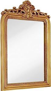 Hamilton Hills 24x36 inch Vintage Gold Mirror | French Baroque & Antique Arched Mirror for Wall D... | Amazon (US)