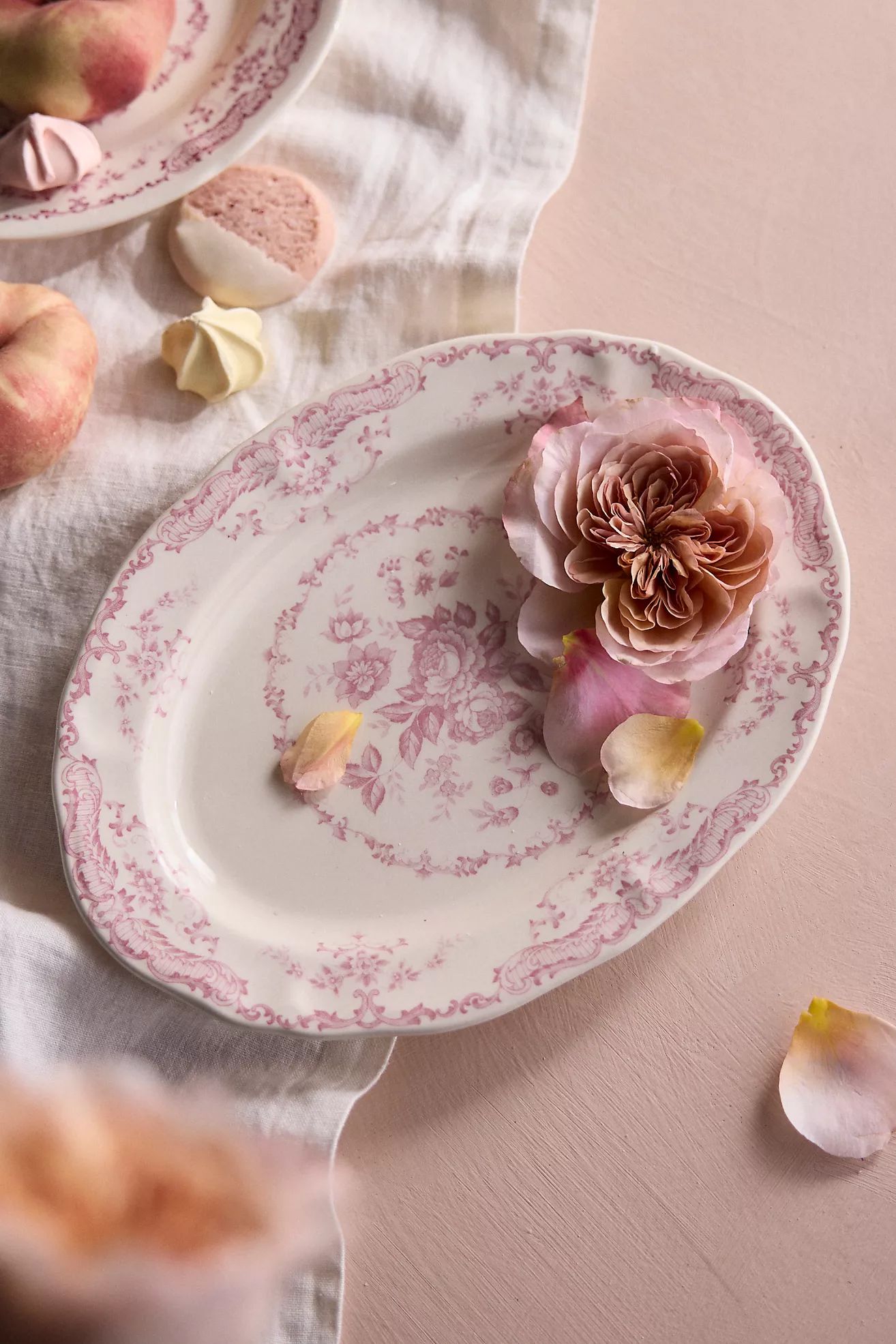 Pink Floral Serving Platter | Terrain