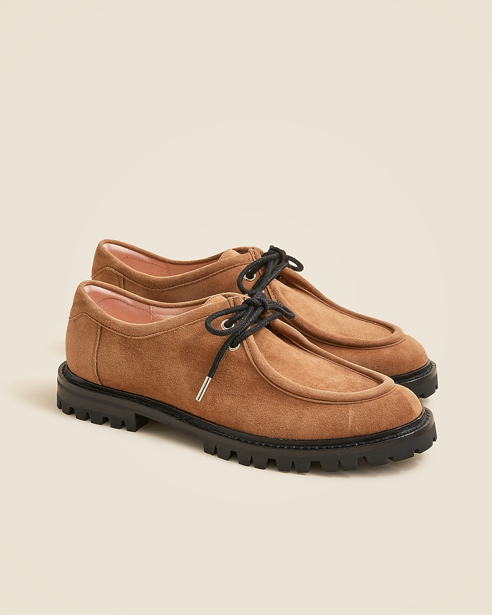 Lace-up oxford shoes in suede | J. Crew US