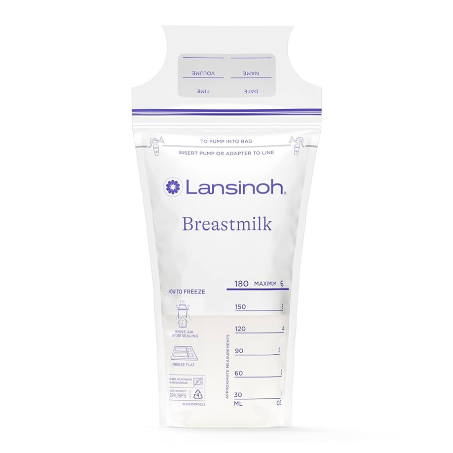 Lansinoh Breastmilk Storage Bags, 150 Count, Baby Essentials, Fast Freeze & Thaw Breast Milk Bags... | Amazon (US)
