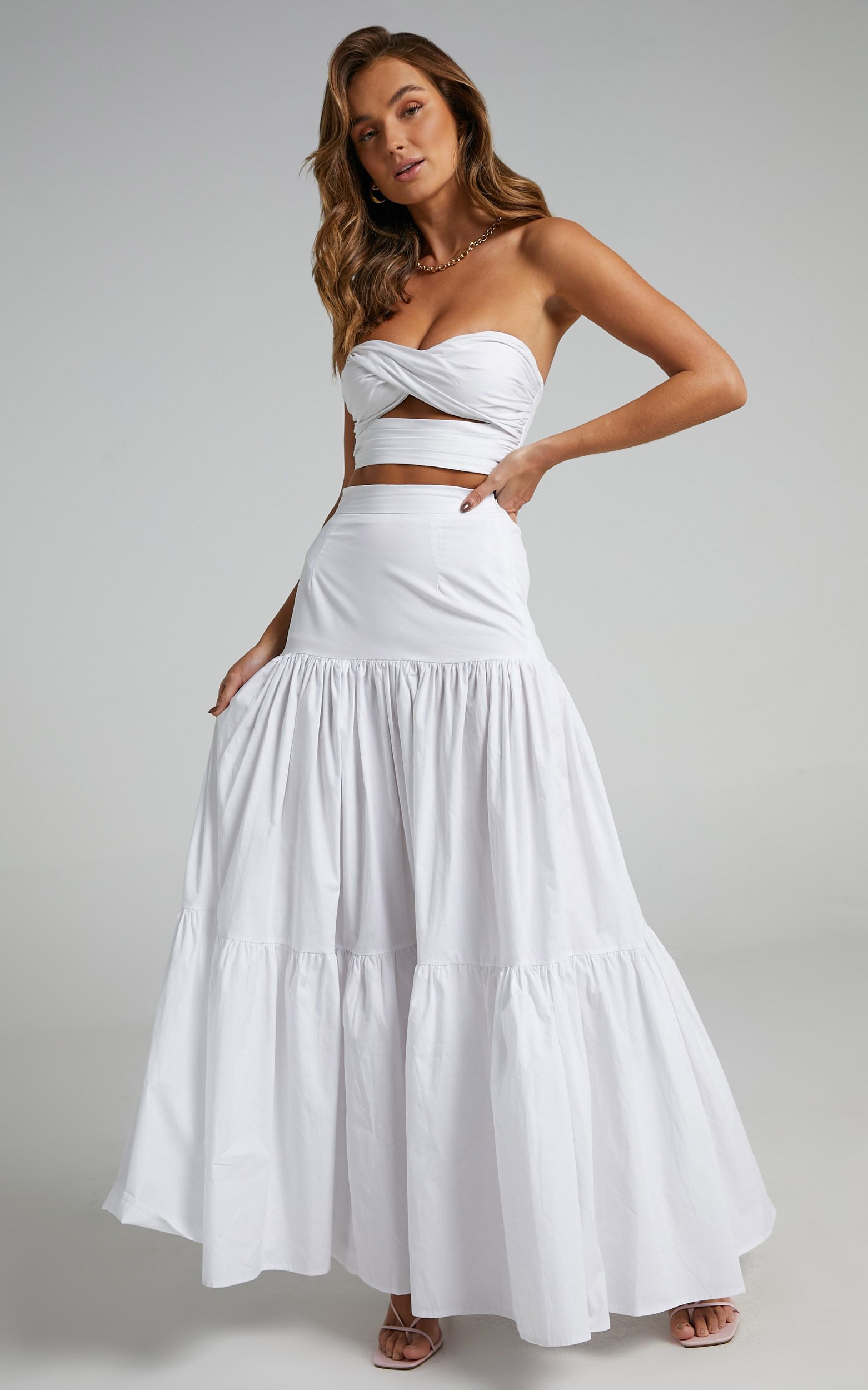Runaway The Label - Ayla Maxi Skirt in White | Showpo - deactived