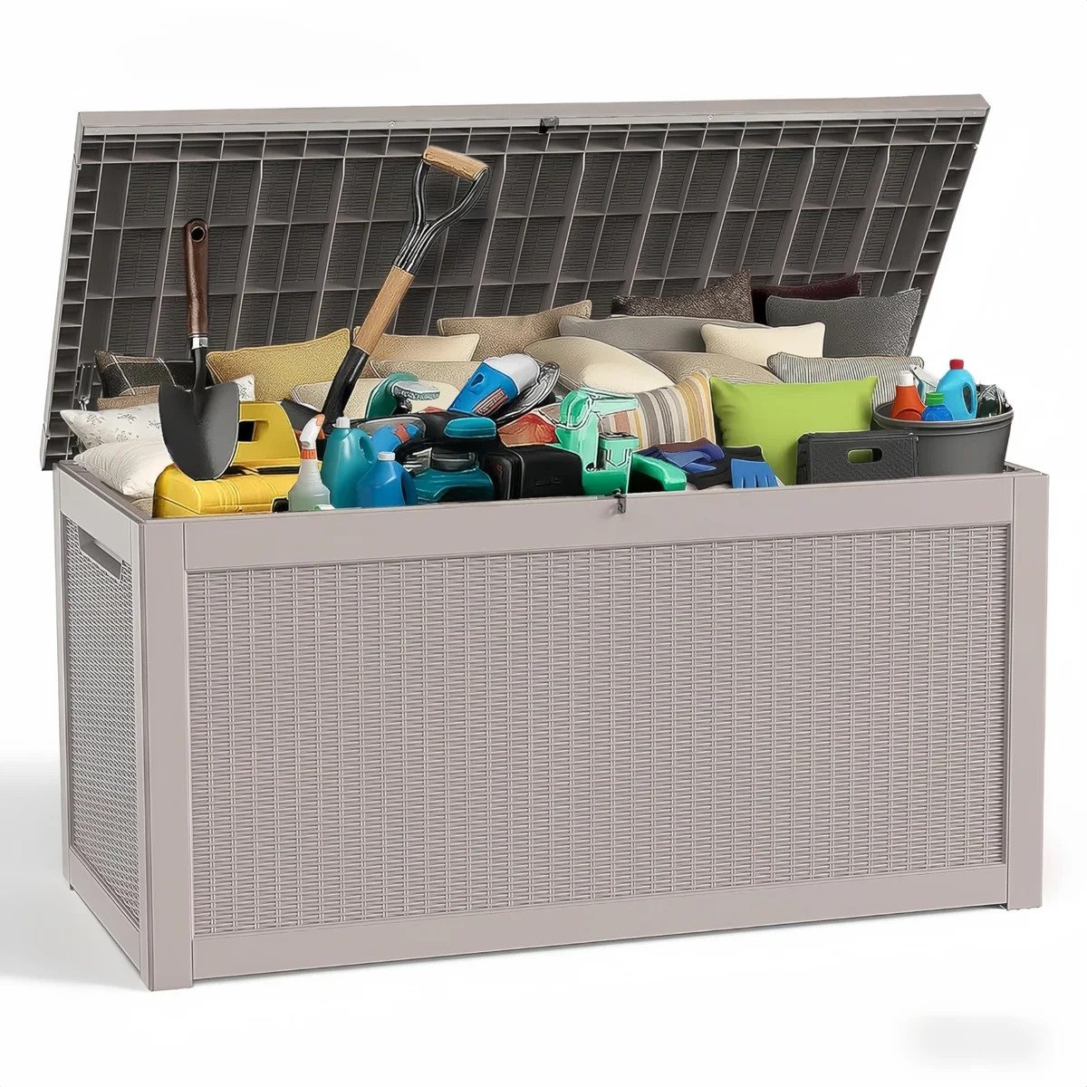 Decksplore 330 Gallons Water Resistant Resin Lockable Deck Box | Wayfair North America