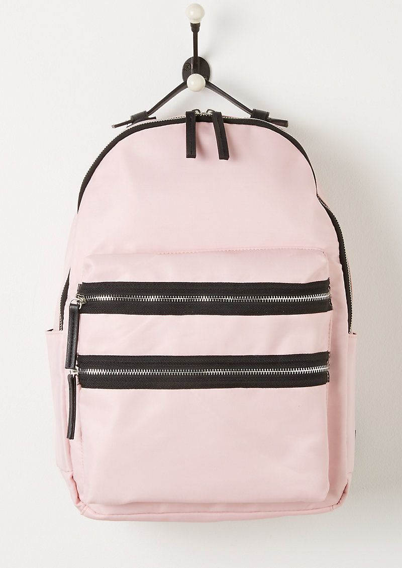 rue21 Pink Nylon Double Zip Backpack - One Size | rue21
