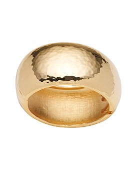David Jones David Lawrence Hammered Wide Bangle in Gold | David Jones (Australia & New Zealand)