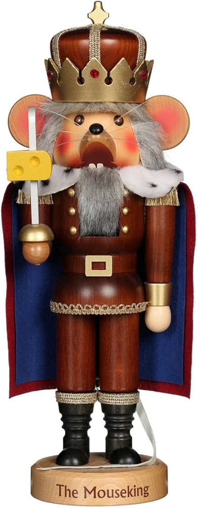 Christian Ulbricht Natural Wood Finish Mouse King with Cheese Nutcracker | Amazon (US)