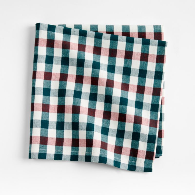 Check Christmas Napkin | Crate and Barrel | Crate & Barrel