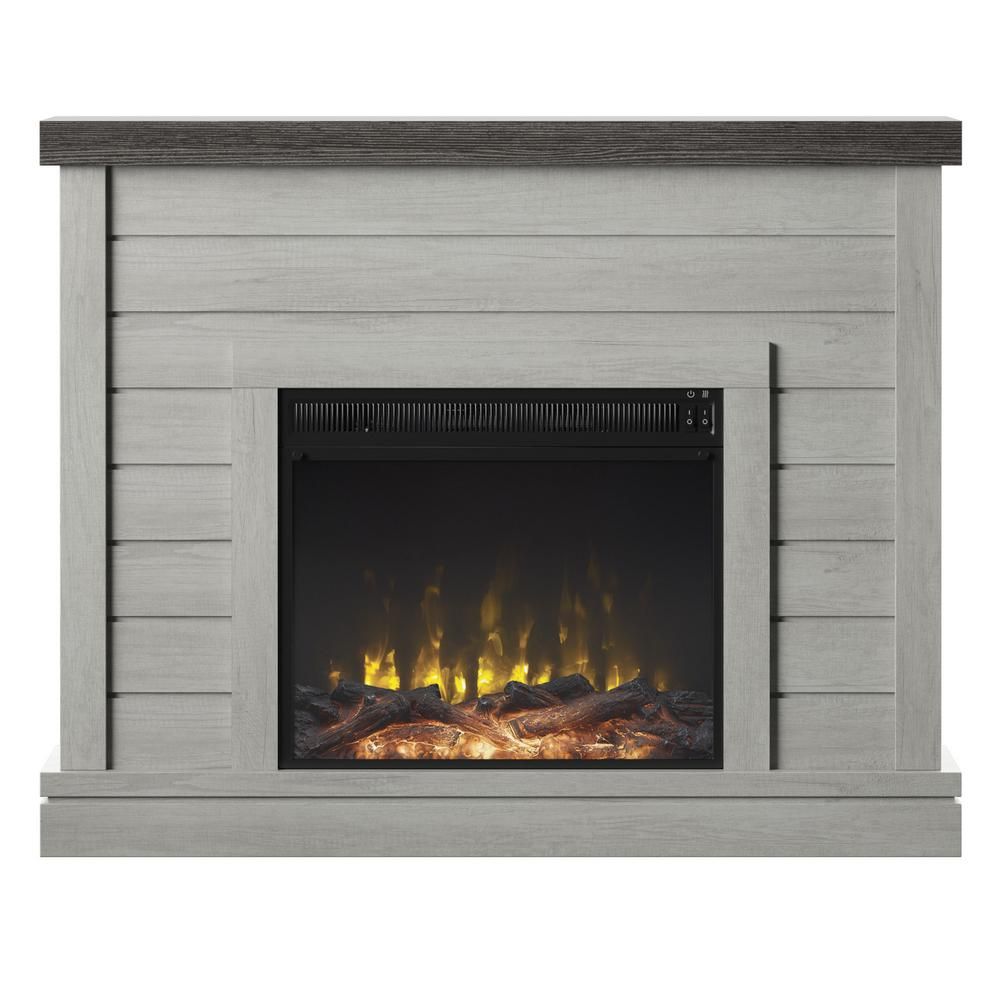 Twin Star Home 47.38 in. Wall Mantel Electric Fireplace in Fairfax Oak-23WM6603TPO116S - The Home... | The Home Depot