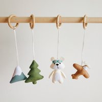 Baby Play Gym Woodland, Baby Hanging Toy Travel Nursery Decor | Etsy (US)