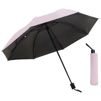 Unique Bargains Manual Retractable Open Close Umbrella for Rain Wind Pink | Target
