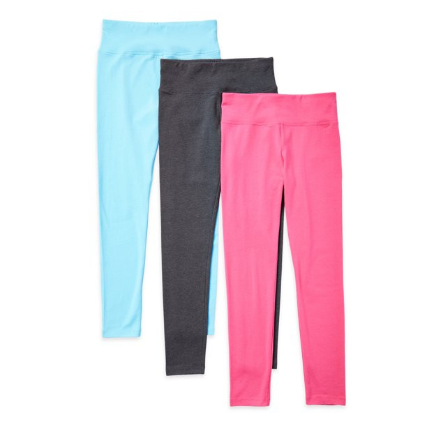 Justice Girls Core Leggings 3-Pack, Sizes 5-18 & Plus | Walmart (US)