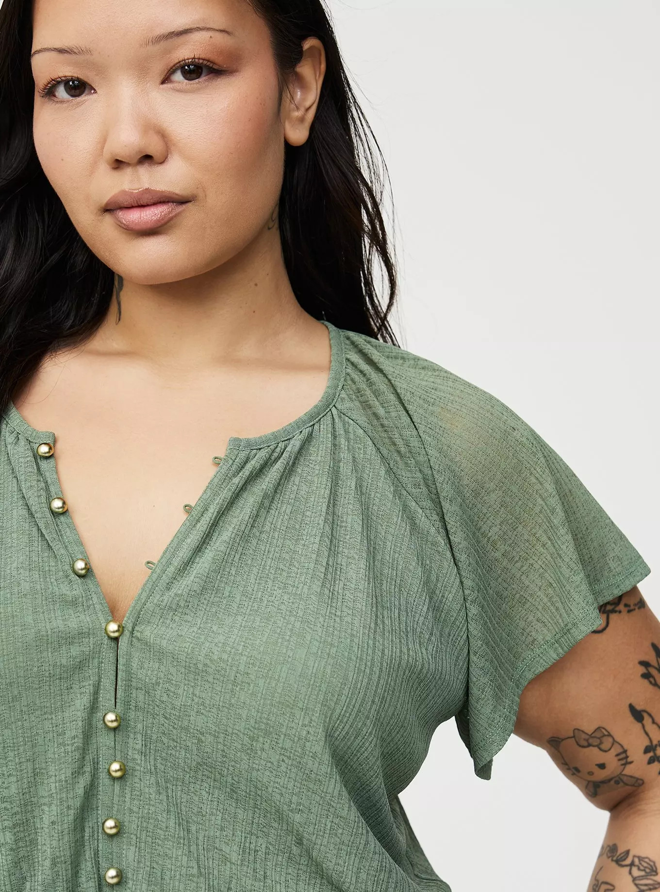 Crinkle Gauze Button-Front Maxi Dress | Torrid (US & Canada)