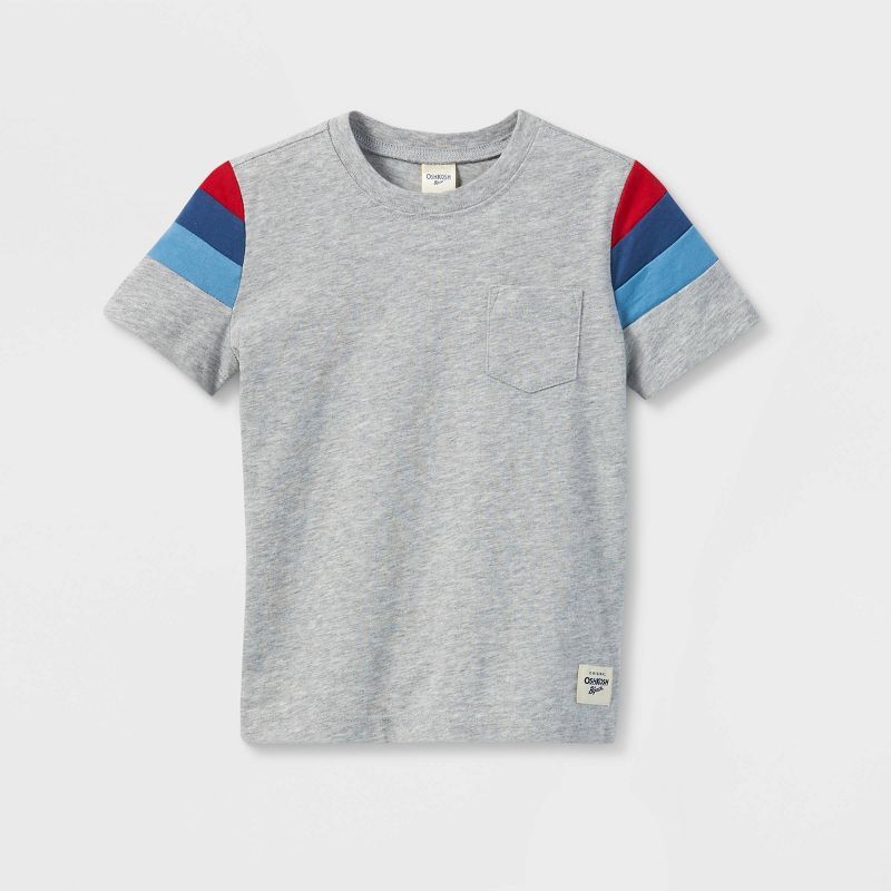 OshKosh B'gosh Toddler Boys' Pocket Short Sleeve T-Shirt - Gray | Target