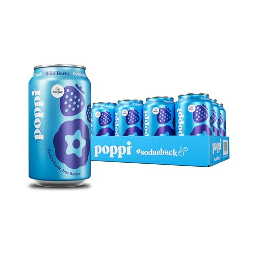 Poppi Sparkling Prebiotic Soda Beverage with Apple Cider Vinegar, Seltzer Water and Fruit Juice, ... | Amazon (US)