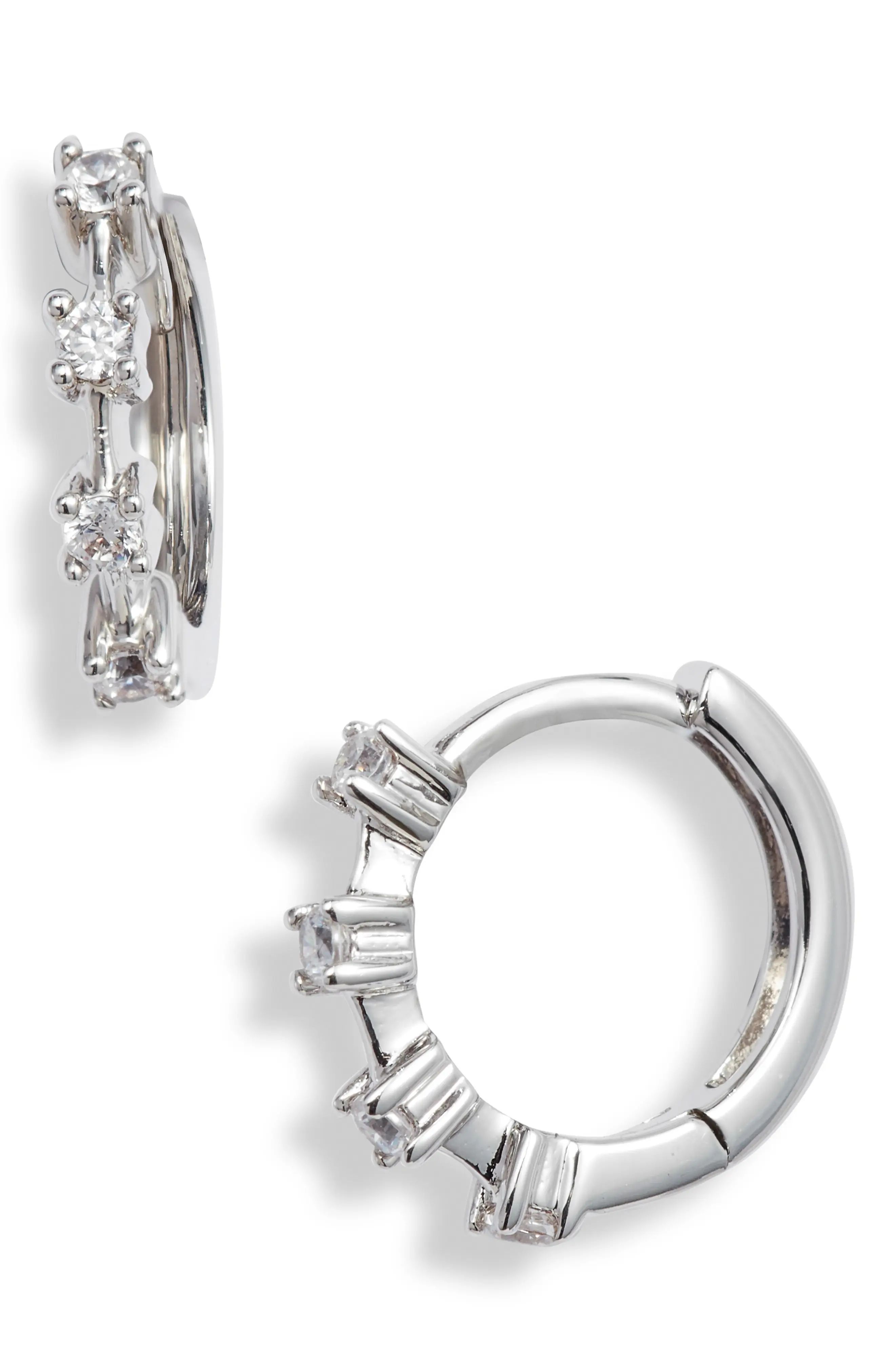 Women's Nordstrom Cubic Zirconia Huggie Hoop Earrings | Nordstrom