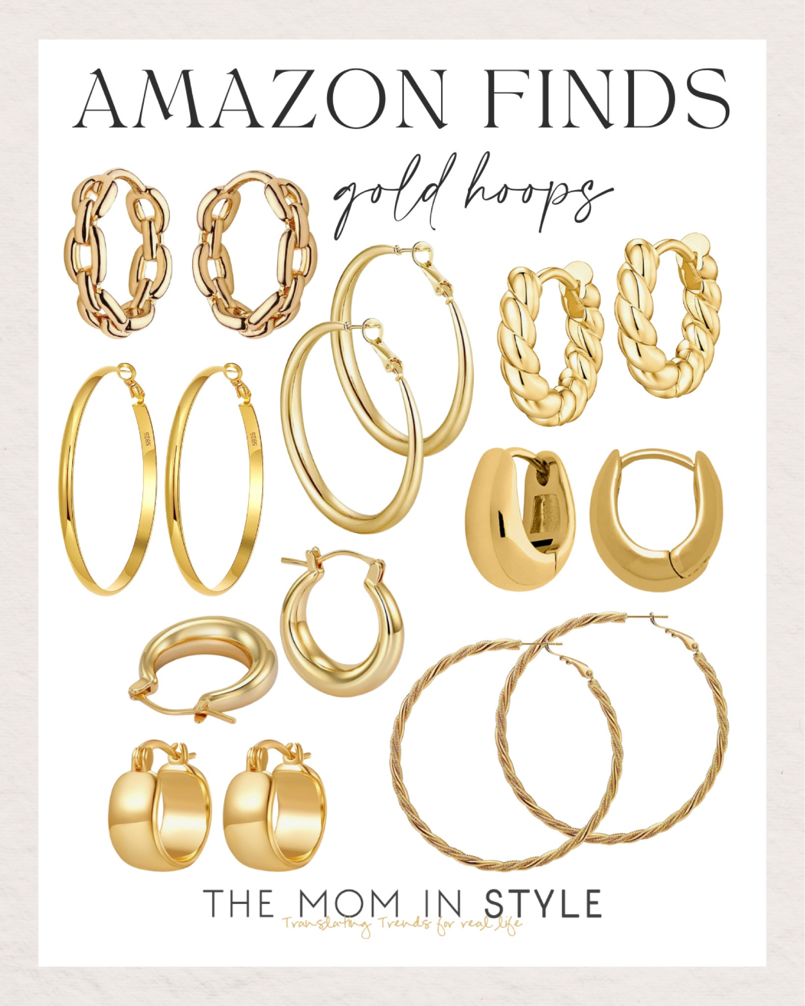 Amazon Affordable Gold Hoops ✨

amazon fashion finds // gold hoops // gold jewelry // amazon finds // gold earrings // amazon fashion // hoops // chain hoops // amazon jewelry // amazon earrings

#LTKstyletip #LTKunder50 #LTKFind