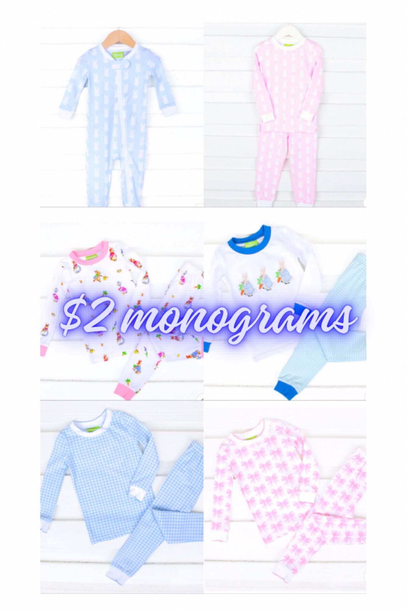 Personalized Easter Jammie’s… sign me up! Monos don’t normally go for less than $10, don’t sleep on this deal!

#LTKkids #LTKSeasonal #LTKSpringSale