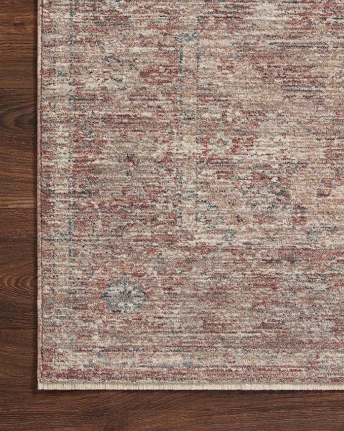 Magnolia Home by Joanna Gaines x Loloi Millie Collection MIE-04 Brick / Fog 11'-6" x 15'-7" Area ... | Amazon (US)