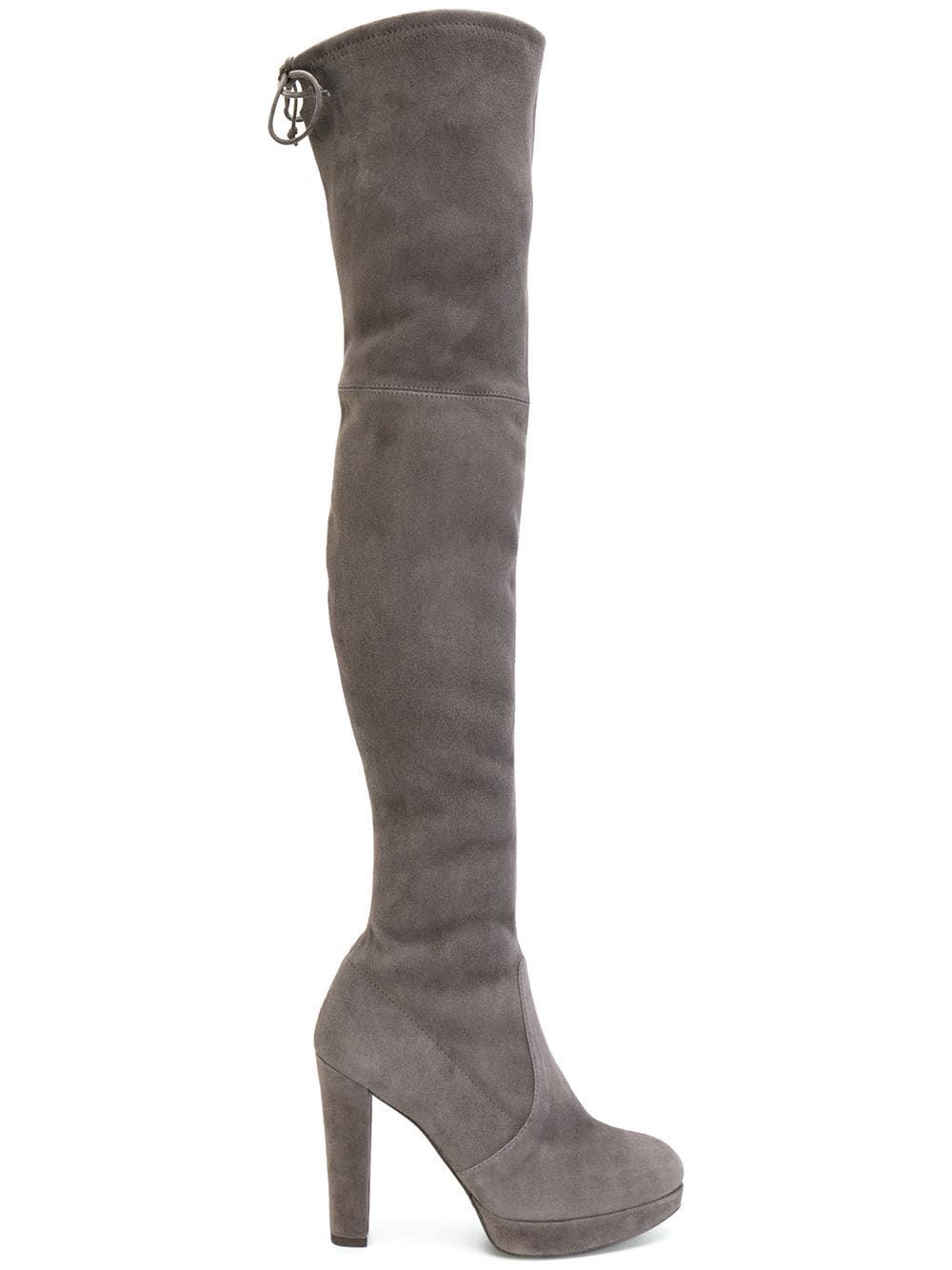 Stuart Weitzman 'Highland' heeled boots - Grey | FarFetch US