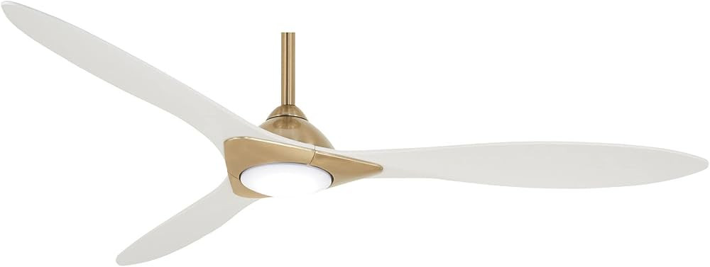 MINKA-AIRE CeilingF868 Ceiling Fan (Soft Brass/Flat White) | Amazon (US)