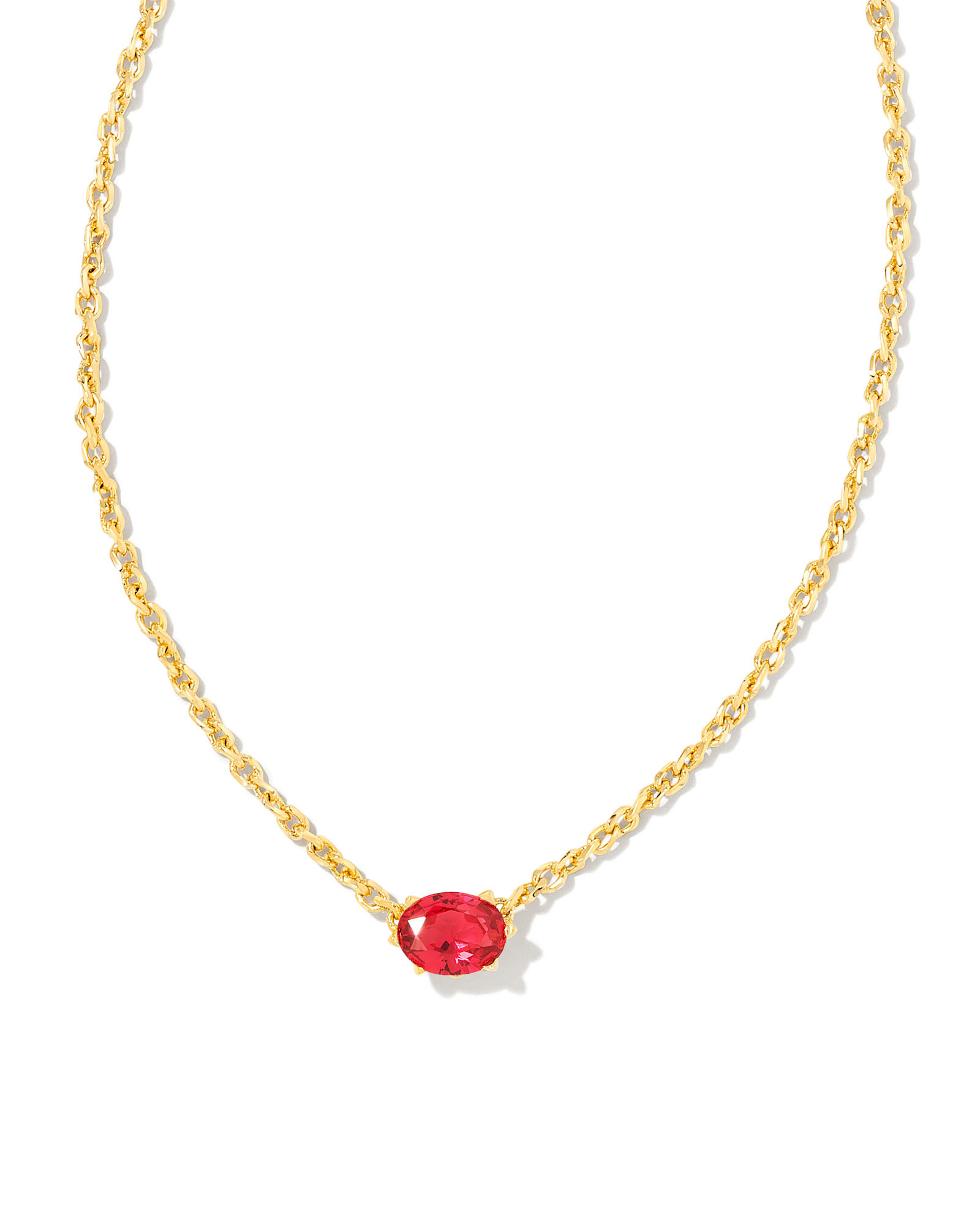 Cailin Gold Pendant Necklace in Red Crystal | Kendra Scott