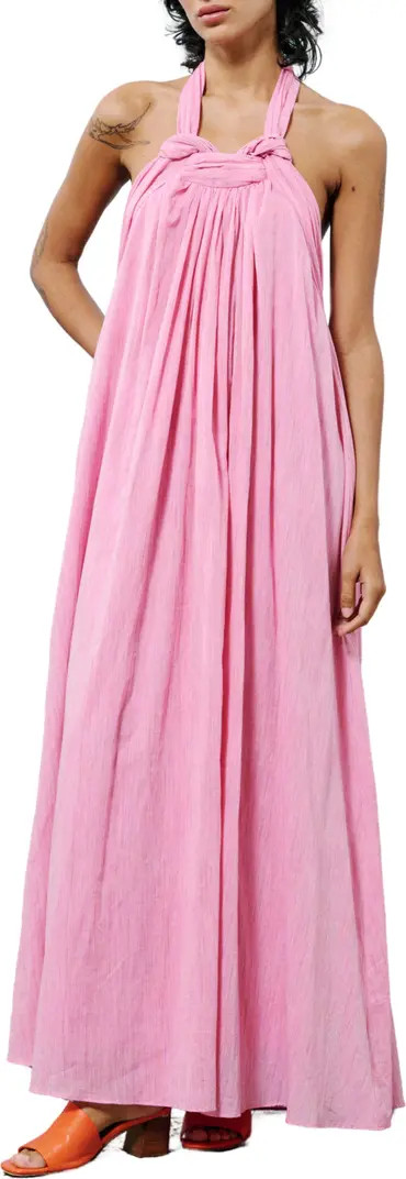 Nouhad Knotted Cotton Maxi Sundress | Nordstrom