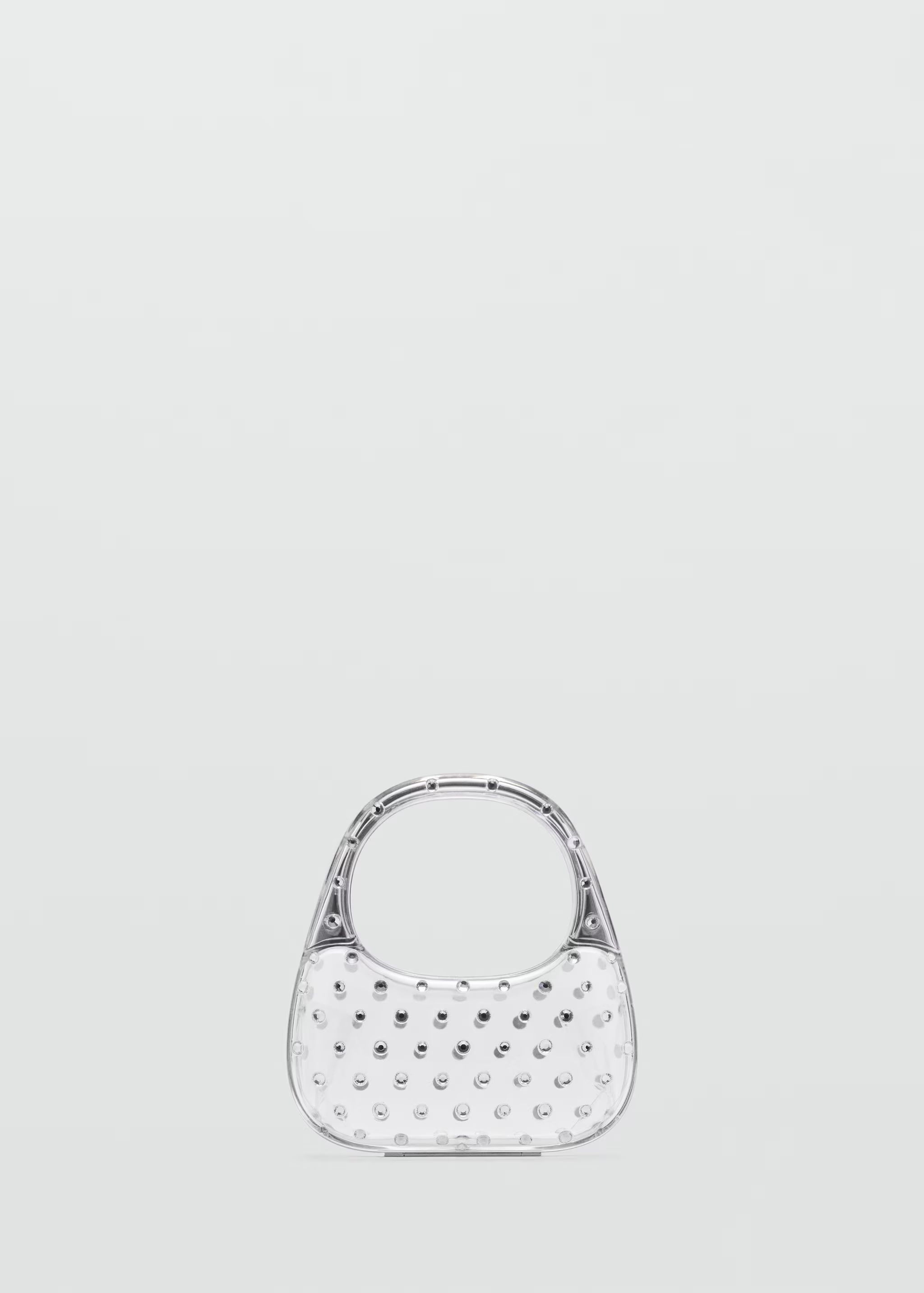 Transparent rigid bag with glitter - Woman | MANGO USA | MANGO (US)