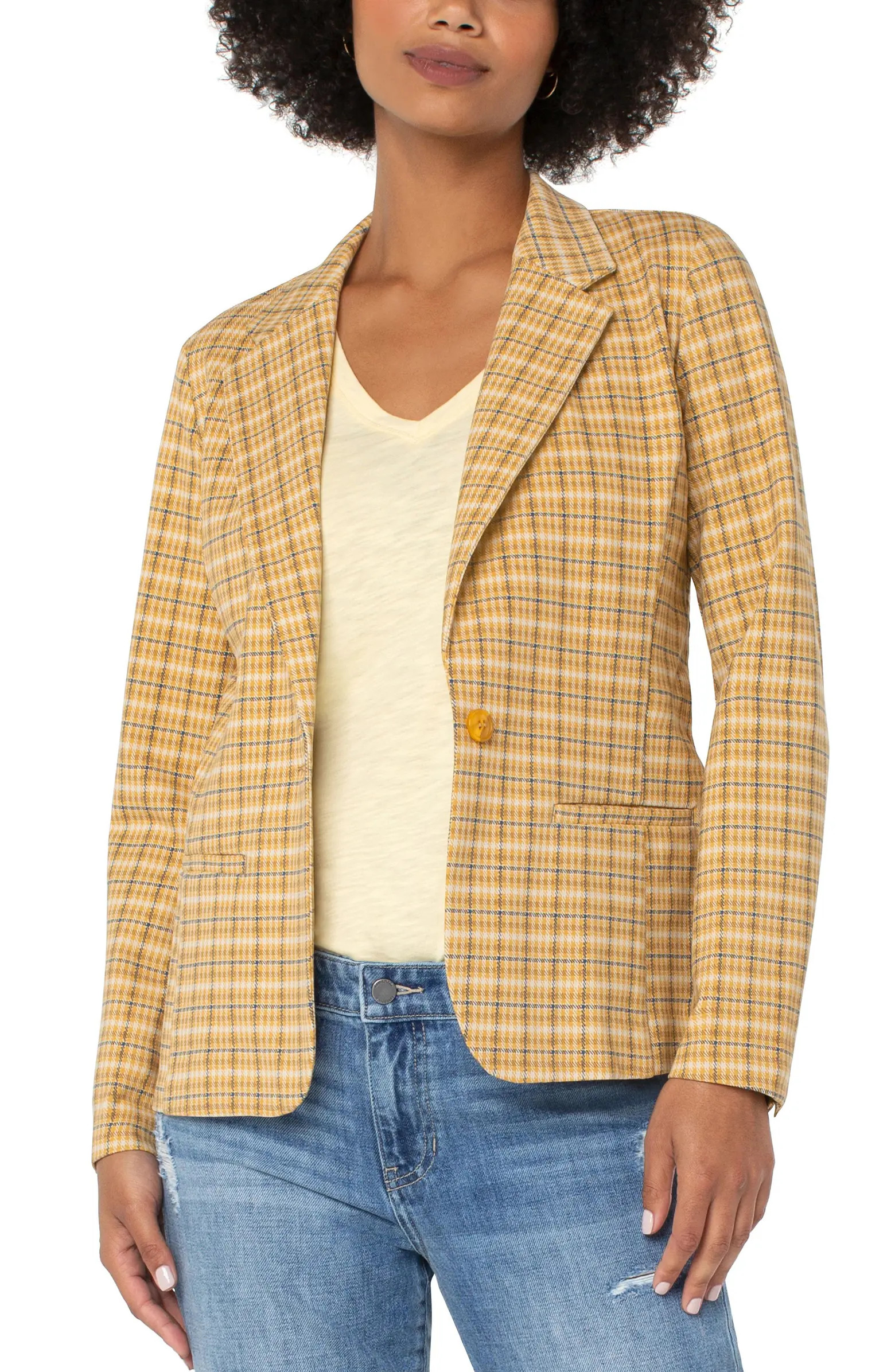 Liverpool Los Angeles Plaid Blazer | Nordstrom | Nordstrom