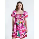 Free Assembly Women's and Women's Plus Puff Sleeve Peasant Mini Dress, Sizes XS to 4X | Walmart (US)