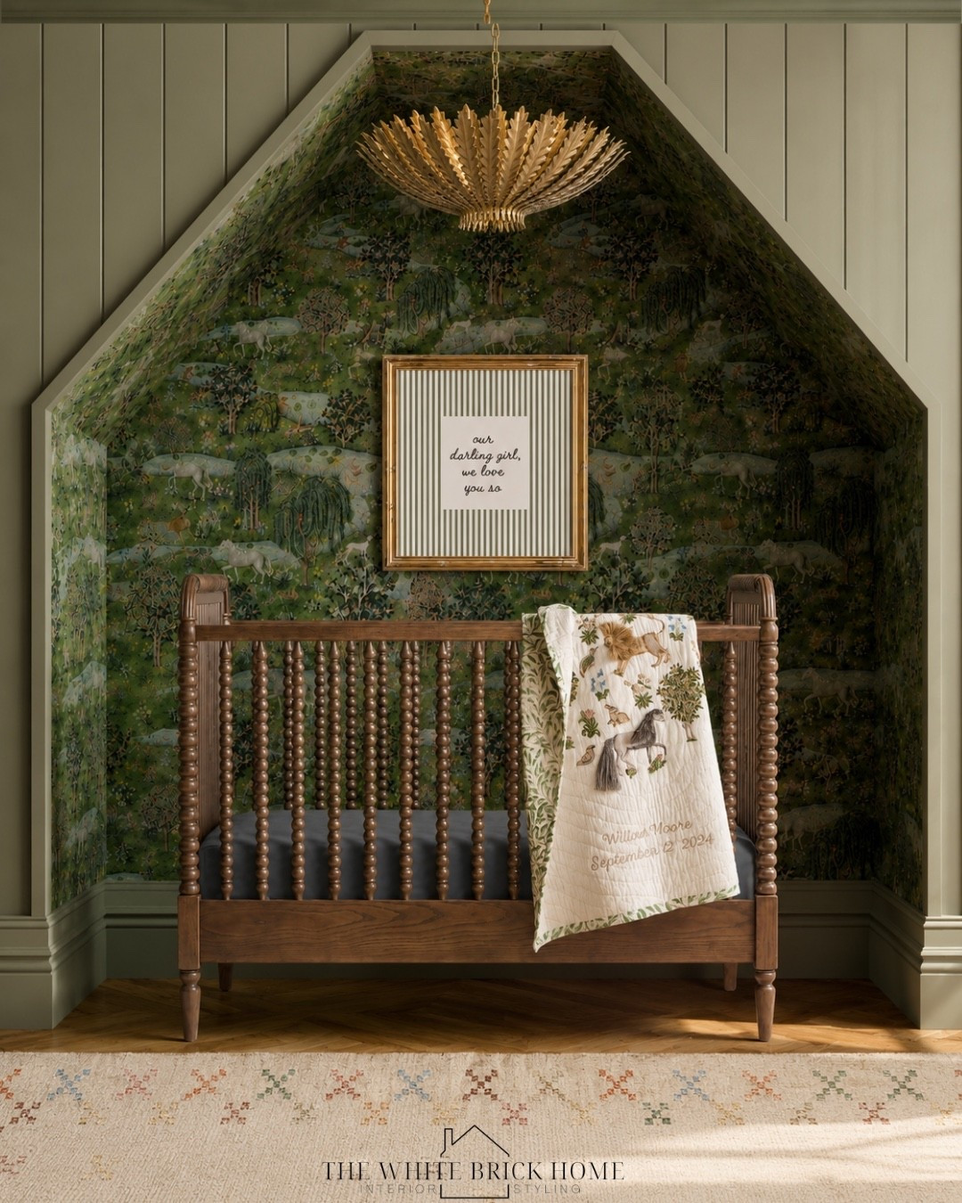 A story book inspired nursery with rich green tones, whimsical wallpaper, and timeless details that will grow with your little one. 
🖤🖤
Nursery, nursery decor, nursery design, nursery ideas, nursery theme, nursery decor, baby girl, baby girl nursery, nursery decor ideas, home decor, baby girl ideas, green whimsical nursery, story book nursery, morris and co, nursery bedding, nursery design, nursery wallpaper, baby girl decor ideas, baby girl ideas, baby girl bedroom, baby girl bedding, home design, bedding crib. Crate and kids, pottery barn kids. Etsy

#LTKHome #LTKBump #LTKBaby