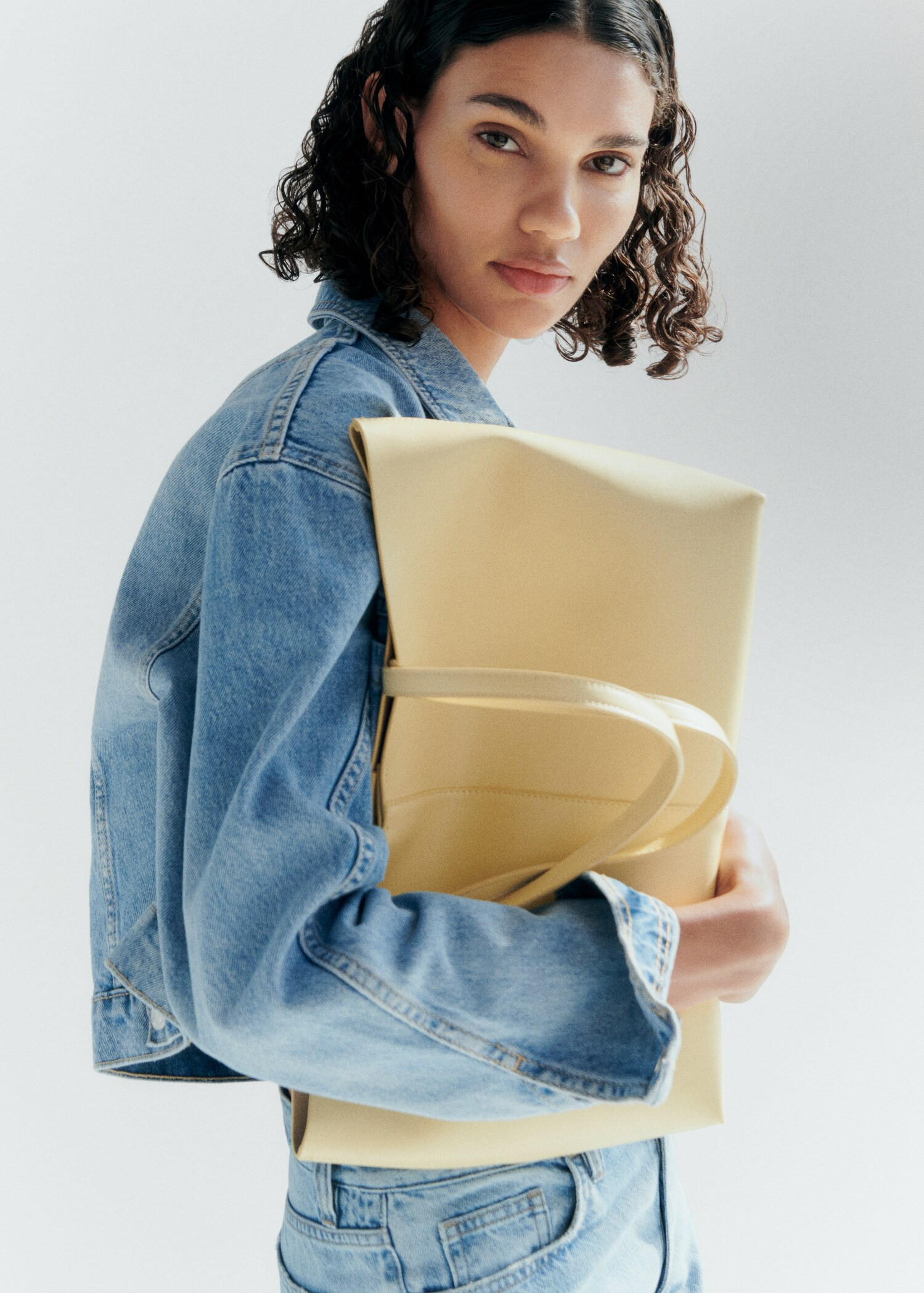 Leather-effect shopper bag - Women | MANGO USA | Mango (US/MX/AU)