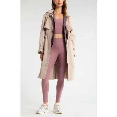 Zella 3-in-1 Trench Coat in Tan Dusk at Nordstrom, Size Large | Nordstrom